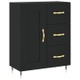 Tall black plywood sideboard 69.5x34x180 cm by vidaXL, Sideboards - Ref: Foro24-3198642, Price: 185,99 €, Discount: %