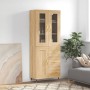 Aparador alto madera contrachapada color roble 69,5x34x180 cm de vidaXL, Aparadores - Ref: Foro24-3198644, Precio: 168,41 €, ...