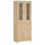 Aparador alto madera contrachapada color roble 69,5x34x180 cm de vidaXL, Aparadores - Ref: Foro24-3198644, Precio: 168,99 €, ...