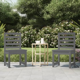 Garden chairs 2 units solid pine wood gray 50x48x91.5 cm by vidaXL, Garden chairs - Ref: Foro24-824027, Price: 80,99 €, Disco...