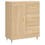 Aparador alto madera contrachapada color roble 69,5x34x180 cm de vidaXL, Aparadores - Ref: Foro24-3198644, Precio: 168,99 €, ...