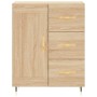 High oak-colored plywood sideboard 69.5x34x180 cm by vidaXL, Sideboards - Ref: Foro24-3198644, Price: 168,41 €, Discount: %