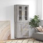 Aparador alto madera contrachapada gris sonoma 69,5x34x180 cm de vidaXL, Aparadores - Ref: Foro24-3198647, Precio: 176,04 €, ...