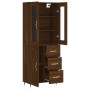 Tall oak brown plywood sideboard 69.5x34x180 cm by vidaXL, Sideboards - Ref: Foro24-3198648, Price: 169,11 €, Discount: %