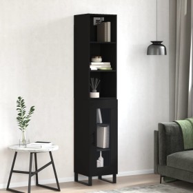 Black plywood sideboard 34.5x34x180 cm by vidaXL, Sideboards - Ref: Foro24-3189918, Price: 96,12 €, Discount: %