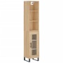 Aparador de madera contrachapada roble Sonoma 34,5x34x180 cm de vidaXL, Aparadores - Ref: Foro24-3189920, Precio: 95,90 €, De...