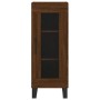 Aparador alto madera contrachapada roble marrón 34,5x34x180 cm de vidaXL, Aparadores - Ref: Foro24-3189924, Precio: 93,99 €, ...