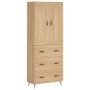 Aparador alto madera contrachapada color roble 69,5x34x180 cm de vidaXL, Aparadores - Ref: Foro24-3199724, Precio: 163,02 €, ...