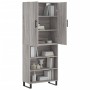 Aparador alto madera contrachapada gris sonoma 69,5x34x180 cm de vidaXL, Aparadores - Ref: Foro24-3196097, Precio: 141,99 €, ...