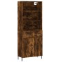 Aparador alto madera contrachapada roble ahumado 69,5x34x180 cm de vidaXL, Aparadores - Ref: Foro24-3200526, Precio: 143,11 €...