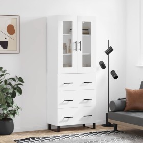 Tall white plywood sideboard 69.5x34x180 cm by vidaXL, Sideboards - Ref: Foro24-3198425, Price: 199,99 €, Discount: %