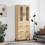 High oak-colored plywood sideboard 69.5x34x180 cm by vidaXL, Sideboards - Ref: Foro24-3198428, Price: 197,58 €, Discount: %