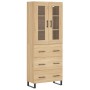 Aparador alto madera contrachapada color roble 69,5x34x180 cm de vidaXL, Aparadores - Ref: Foro24-3198428, Precio: 201,07 €, ...