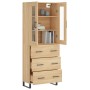 Aparador alto madera contrachapada color roble 69,5x34x180 cm de vidaXL, Aparadores - Ref: Foro24-3198428, Precio: 201,07 €, ...