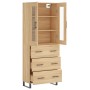 Aparador alto madera contrachapada color roble 69,5x34x180 cm de vidaXL, Aparadores - Ref: Foro24-3198428, Precio: 201,07 €, ...