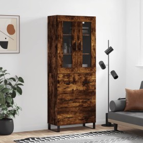 Aparador alto madera contrachapada roble ahumado 69,5x34x180 cm de vidaXL, Aparadores - Ref: Foro24-3198430, Precio: 194,99 €...