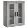 Aparador alto madera contrachapada gris sonoma 69,5x34x180 cm de vidaXL, Aparadores - Ref: Foro24-3198431, Precio: 200,99 €, ...