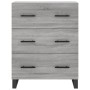 Aparador alto madera contrachapada gris sonoma 69,5x34x180 cm de vidaXL, Aparadores - Ref: Foro24-3198431, Precio: 200,99 €, ...