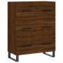 Aparador alto madera contrachapada marrón roble 69,5x34x180 cm de vidaXL, Aparadores - Ref: Foro24-3198432, Precio: 195,81 €,...