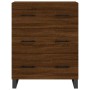 Aparador alto madera contrachapada marrón roble 69,5x34x180 cm de vidaXL, Aparadores - Ref: Foro24-3198432, Precio: 195,81 €,...