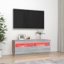 TV cabinet with LED lights Sonoma gray 100x35x40 cm by vidaXL, TV Furniture - Ref: Foro24-815721, Price: 57,78 €, Discount: %