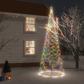 Christmas tree with metal pole 1400 colorful LEDs 5 m by vidaXL, Christmas trees - Ref: Foro24-328638, Price: 143,14 €, Disco...