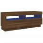 TV cabinet with LED lights oak brown 100x35x40 cm by vidaXL, TV Furniture - Ref: Foro24-815722, Price: 61,09 €, Discount: %