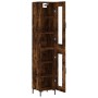 Aparador de madera contrachapada roble ahumado 34,5x34x180 cm de vidaXL, Aparadores - Ref: Foro24-3199430, Precio: 100,54 €, ...