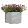 Silver galvanized steel flower bed 129x77 cm by vidaXL, Pots and planters - Ref: Foro24-316898, Price: 52,77 €, Discount: %