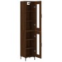 Tall oak brown plywood highboard 34.5x34x180 cm by vidaXL, Sideboards - Ref: Foro24-3199432, Price: 104,42 €, Discount: %