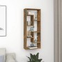 Smoked oak engineered wood wall shelf 36x16x90 cm by vidaXL, Shelves and shelves - Ref: Foro24-815846, Price: 32,48 €, Discou...