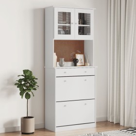 Tall solid white pine highboard 77x35x188 cm by vidaXL, Sideboards - Ref: Foro24-3187778, Price: 280,99 €, Discount: %