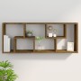 Smoked oak engineered wood wall shelf 36x16x90 cm by vidaXL, Shelves and shelves - Ref: Foro24-815846, Price: 32,48 €, Discou...