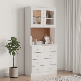 Aparador alto ALTA madera maciza de pino blanco 77x35x165 cm de vidaXL, Aparadores - Ref: Foro24-3187780, Precio: 305,99 €, D...