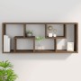 Oak brown engineered wood wall shelf 36x16x90 cm by vidaXL, Shelves and shelves - Ref: Foro24-815848, Price: 32,51 €, Discoun...