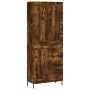 Aparador alto madera contrachapada roble ahumado 69,5x34x180 cm de vidaXL, Aparadores - Ref: Foro24-3200014, Precio: 175,99 €...