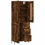 Aparador alto madera contrachapada roble ahumado 69,5x34x180 cm de vidaXL, Aparadores - Ref: Foro24-3200014, Precio: 175,99 €...