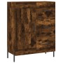 Aparador alto madera contrachapada roble ahumado 69,5x34x180 cm de vidaXL, Aparadores - Ref: Foro24-3200014, Precio: 175,99 €...