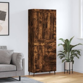 Aparador alto madera contrachapada roble ahumado 69,5x34x180 cm de vidaXL, Aparadores - Ref: Foro24-3200022, Precio: 168,99 €...