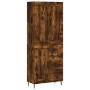 Aparador alto madera contrachapada roble ahumado 69,5x34x180 cm de vidaXL, Aparadores - Ref: Foro24-3200022, Precio: 165,61 €...