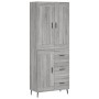 Aparador alto madera contrachapada gris sonoma 69,5x34x180 cm de vidaXL, Aparadores - Ref: Foro24-3200023, Precio: 162,14 €, ...