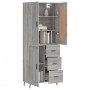 Aparador alto madera contrachapada gris sonoma 69,5x34x180 cm de vidaXL, Aparadores - Ref: Foro24-3200023, Precio: 162,14 €, ...