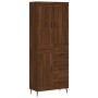 Aparador alto madera contrachapada marrón roble 69,5x34x180 cm de vidaXL, Aparadores - Ref: Foro24-3200024, Precio: 195,75 €,...