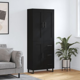 Aparador alto madera contrachapada negro 69,5x34x180 cm de vidaXL, Aparadores - Ref: Foro24-3200026, Precio: 205,99 €, Descue...