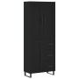 Tall black plywood sideboard 69.5x34x180 cm by vidaXL, Sideboards - Ref: Foro24-3200026, Price: 209,55 €, Discount: %