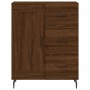 Aparador alto madera contrachapada marrón roble 69,5x34x180 cm de vidaXL, Aparadores - Ref: Foro24-3200024, Precio: 195,75 €,...