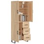 Aparador alto madera contrachapada color roble 69,5x34x180 cm de vidaXL, Aparadores - Ref: Foro24-3200028, Precio: 172,76 €, ...