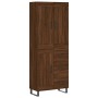 Aparador alto madera contrachapada marrón roble 69,5x34x180 cm de vidaXL, Aparadores - Ref: Foro24-3200032, Precio: 165,52 €,...