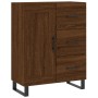 Aparador alto madera contrachapada marrón roble 69,5x34x180 cm de vidaXL, Aparadores - Ref: Foro24-3200032, Precio: 165,52 €,...