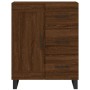 Aparador alto madera contrachapada marrón roble 69,5x34x180 cm de vidaXL, Aparadores - Ref: Foro24-3200032, Precio: 165,52 €,...